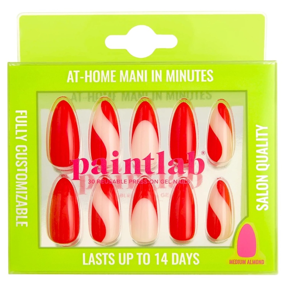 PaintLab Scarlet Swirl Press-On Nails